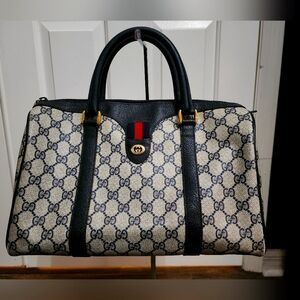 Gucci Monogram Web Boston Bag